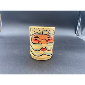 Vintage Deka Santa Ho Ho Ho / Merry Christmas Plastic Mug